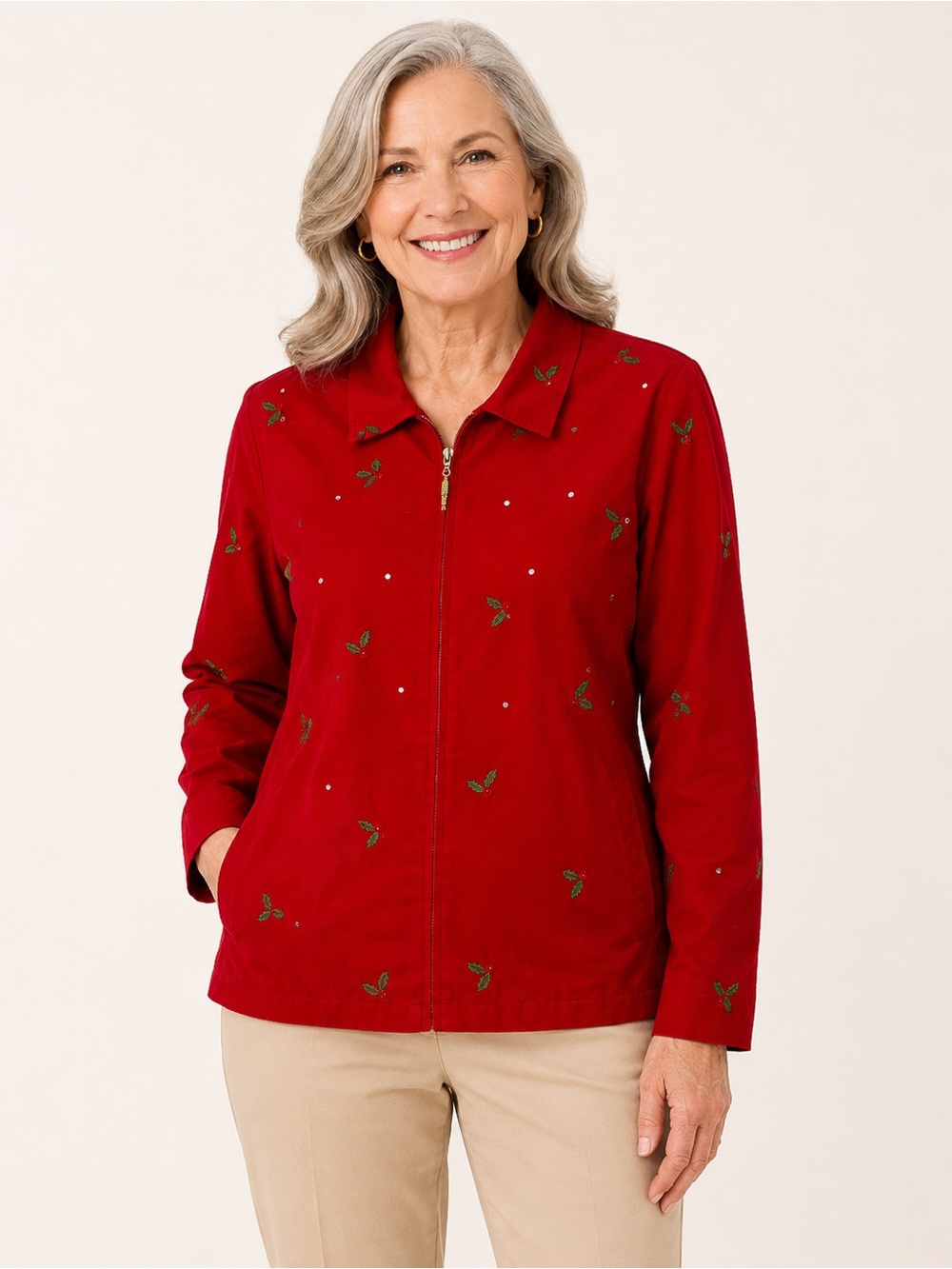 Christmas Vibrant Red Jacket